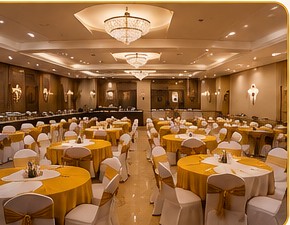 Banquet seating with round tables